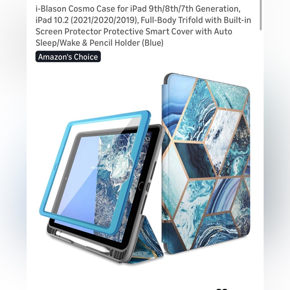 Cosmo Case for iPad with Trifold and Built-in Screen Protector
